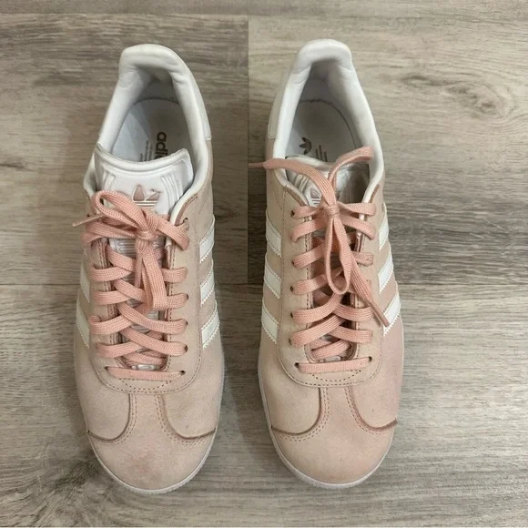 adidas Originals Gazelle pale pink sneakers adidas gazelle sneakers size 7 - Picture 3 of 8